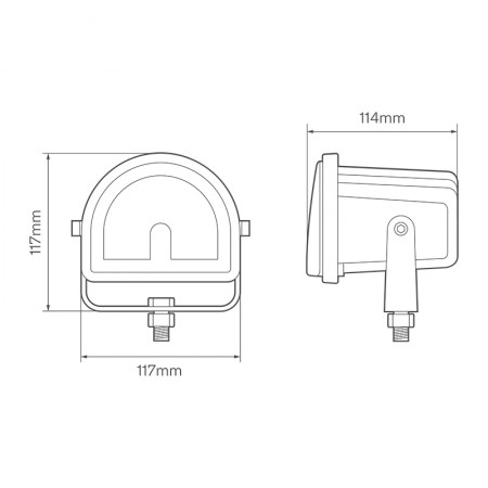Red Semi-Circle Forklift Safety Lamp